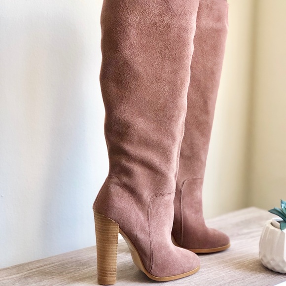 Suede Leather Boots Colin Stuart Mauve 